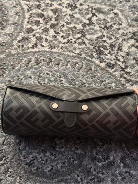 Fendi Black Fold-Over Monogram Case